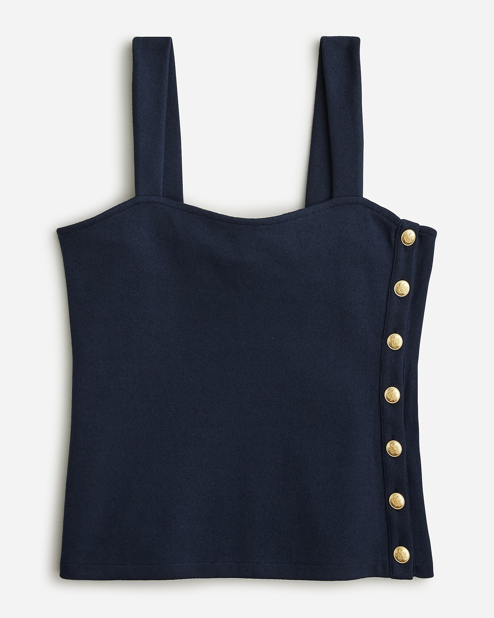 Button tank top in cotton-blend bouclé | J. Crew US