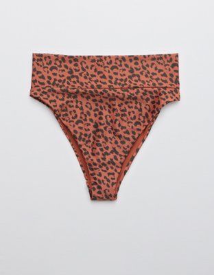 Aerie Leopard High Cut Cheeky Bikini Bottom | American Eagle Outfitters (US & CA)