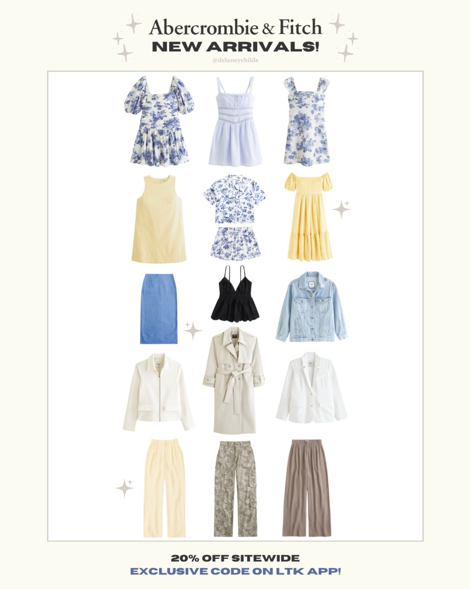 Abercrombie is 20% off sitewide! 🌼🩵
Access the exclusive code “AFLTK” within the LTK creator app. The LTK Spring Sale is March 8th-11th! 

#LTKsalealert #LTKSeasonal #LTKSpringSale