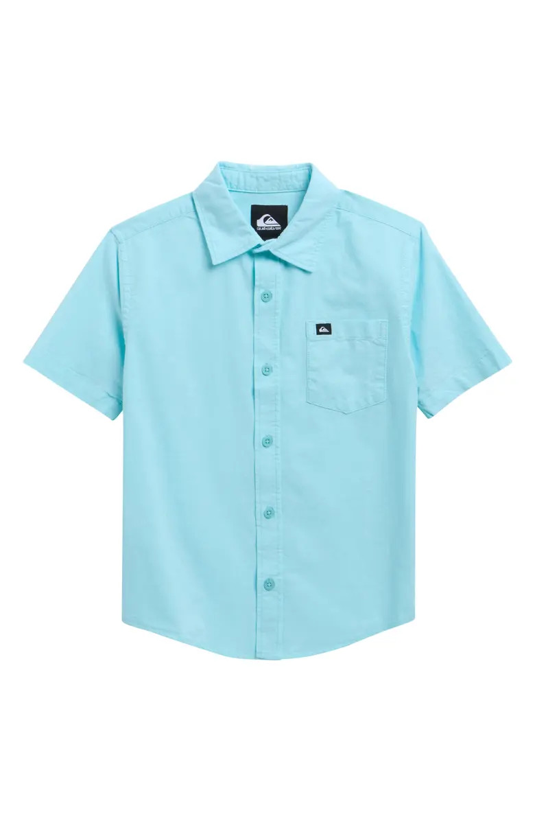 Kids' Classic Short Sleeve Cotton Button-Up Oxford Shirt | Nordstrom