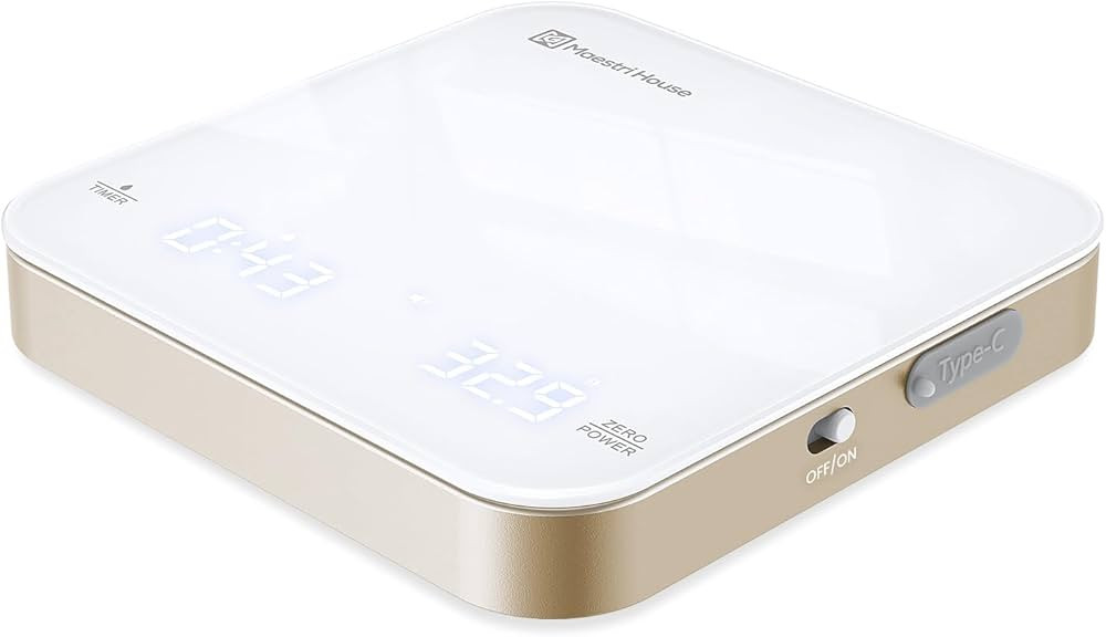 Rechargeable Mini Coffee Scale with Timer, Maestri House Espresso Scale, 2kg/0.1g Accurate Scale ... | Amazon (US)