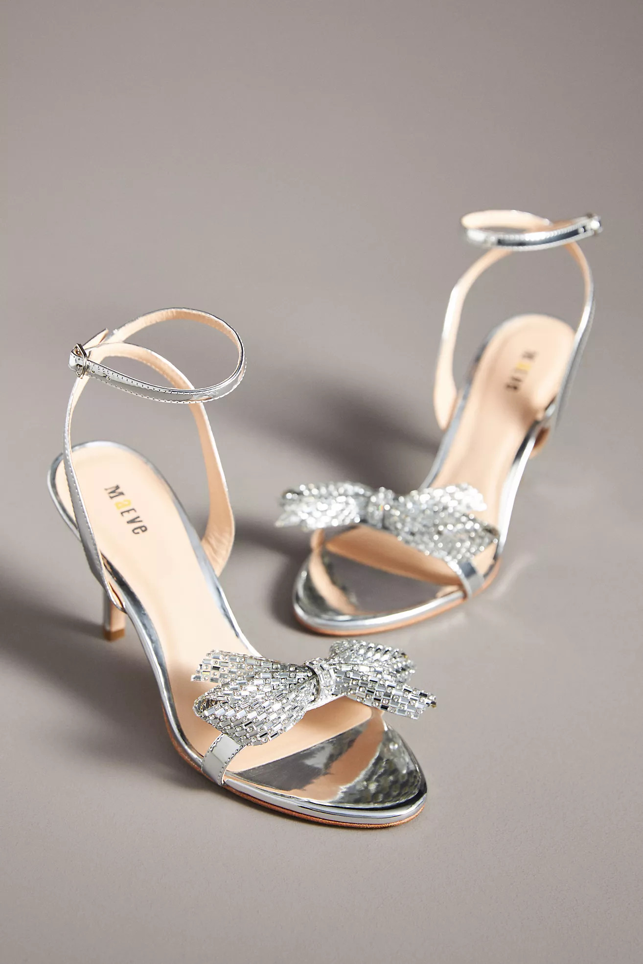 Maeve Crystal Bow Heels | Anthropologie (US)