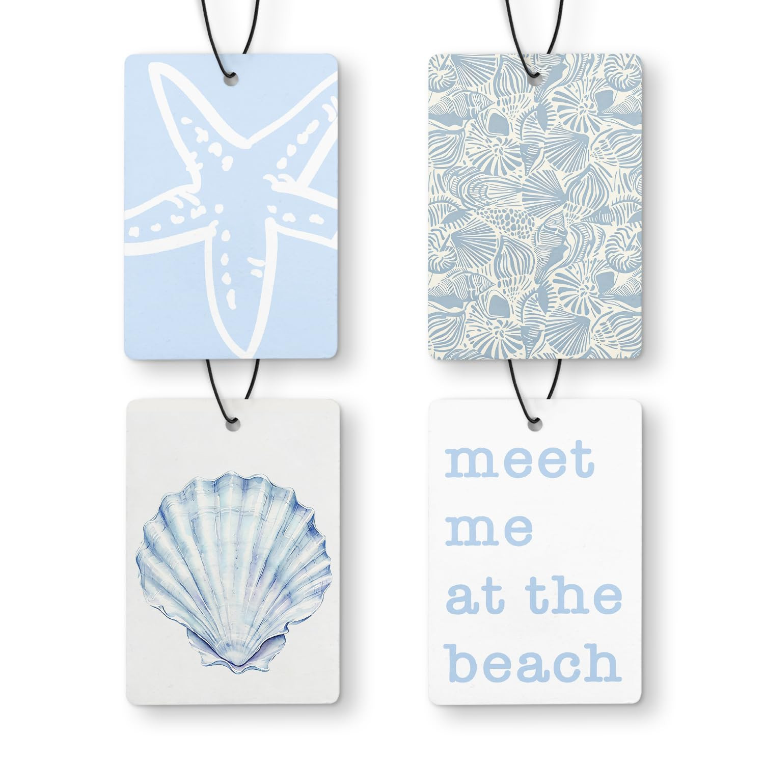 Blue Coastal Beach Air Freshener Diffuser Hanging for Car Interior Closet Drawer Home 4 Pcs, Prep... | Amazon (US)