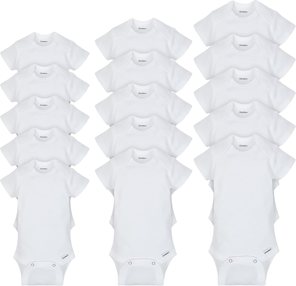 Gerber Unisex Baby 15 Piece Onesies Bodysuit Multi Size Pack | Amazon (US)