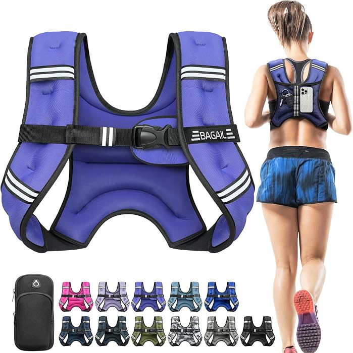 BAGAIL Comfort-Fit Weighted Vest for Woman, Even Weight Distribution, Faster Weight Loss, No-Chaf... | Amazon (US)