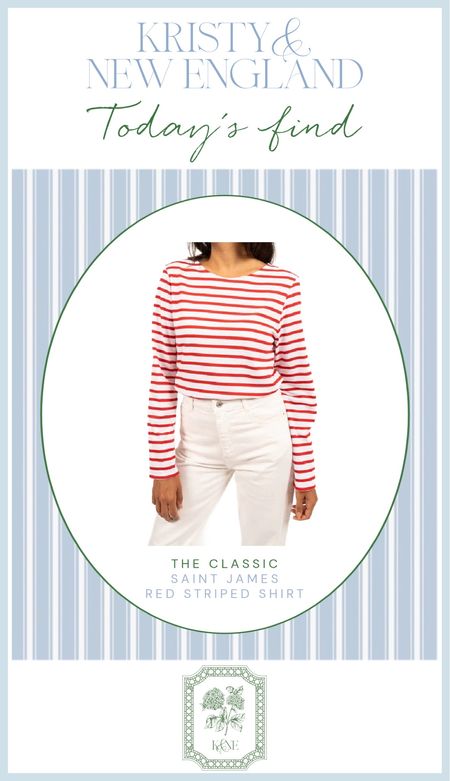 Have & love this striped Breton shirt in red and white. A classic! 

#LTKGiftGuide #LTKmidsize #LTKover40