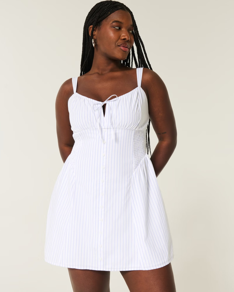 Hollister Sofia Button Front Mini Dress | Hollister (US)