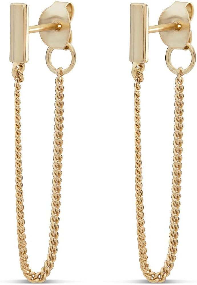 MILLA Silver & Gold Chain Earrings for Women - 14K Gold Butterfly Earrings for Women & More Trend... | Amazon (US)