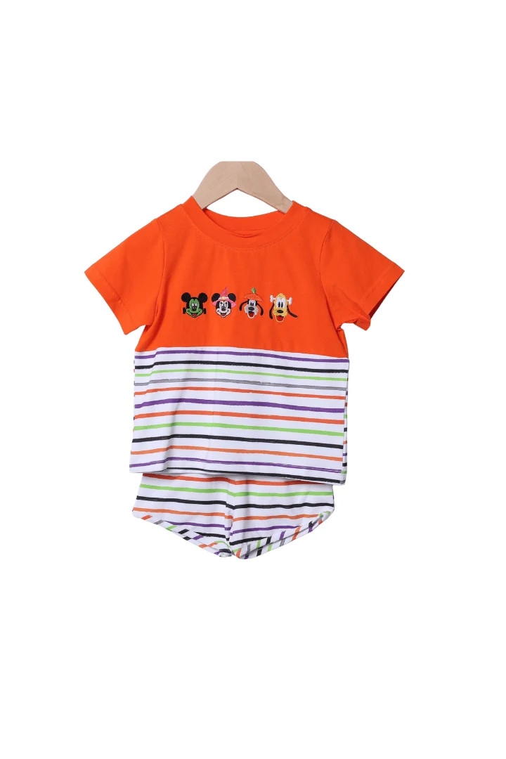 Embroidered Spook Squad Short Short Set | The Smocked Flamingo