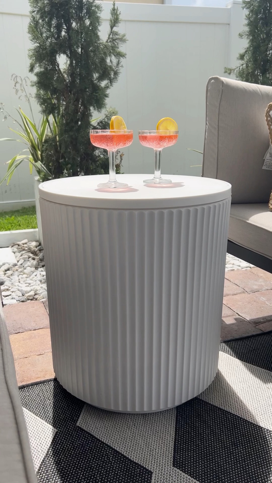 Patio favorite 🤍 Looks like a side table, hides a cooler☀️🍃#patiofurniture
@Wayfair

#LTKSaleAlert #LTKSeasonal #LTKHome