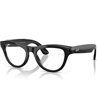 Ray-Ban Unisex Meta Gen 2 Skyler 50mm Round Transition Lens Glasses - Shiny Black/Transitions Amethyst | Dillard's