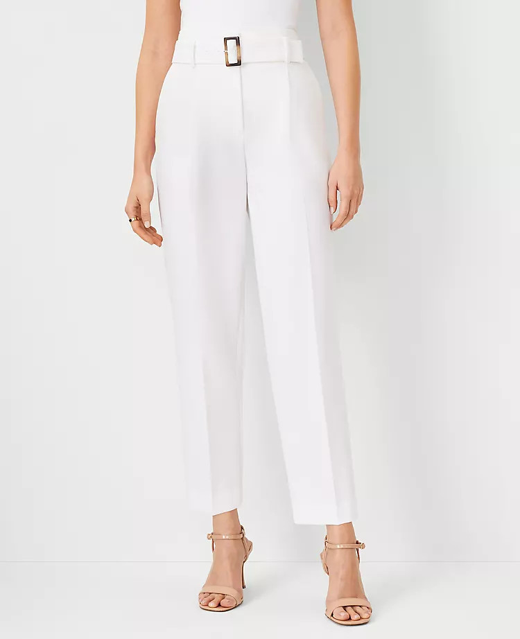 The Petite Belted Taper Pant | Ann Taylor (US)
