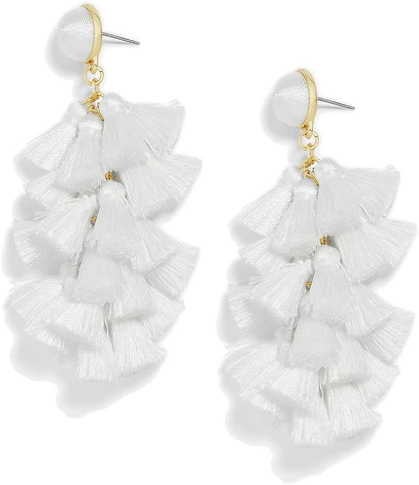 Fringe Tassel Earrings for Women Bohemian Tassel Drop Dangle Earrings for Wedding Bridal Prom Par... | Amazon (US)