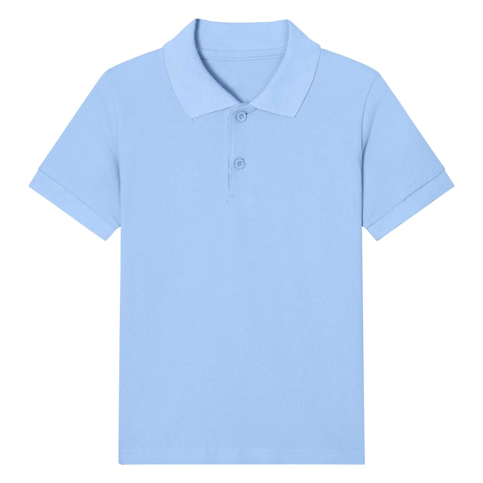 FRSASU Boys Girls Cotton Solid T-Shirts Short Sleeve Cotton Soft Kids Summer Athletic School Unif... | Walmart (US)