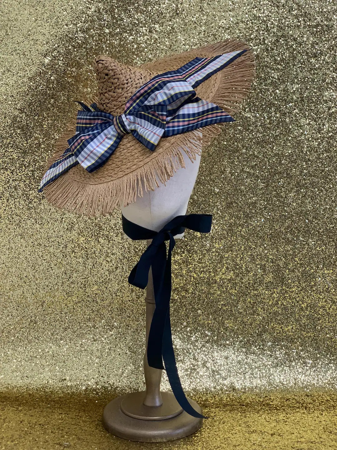 Vintage 1940s / 1950s Straw Style Conical Sun Hat With Vintage Ribbon - in Stock - Etsy | Etsy (US)