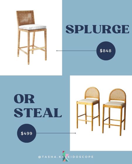 Home goods has this pair of stools at a fraction of the cost of a single stool at Serena & Lily. Get the same type of look for less! 

Counter stools, wicker stools, coastal inspired decor, coastal furniture, neutral stools, sturdy counter stools, looks for less, splurge or steal 

#LTKhome #LTKFind #LTKstyletip