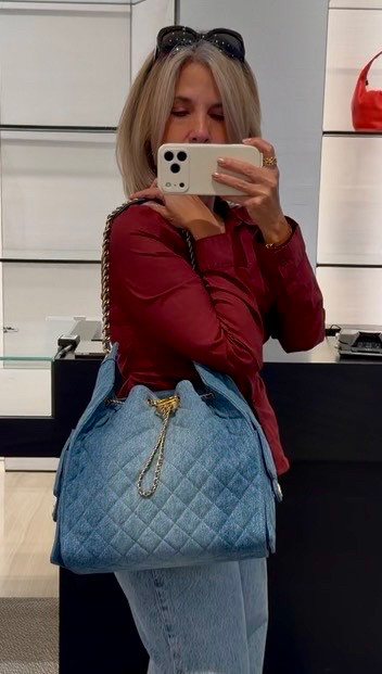 The Chanel 25 is one of my most used bags. I own it in black in the Size Small but I like the medium in denim, it looks great for Spring and Summer and it has a little more slouch than the 25 

 #LTKgrwm #LTKootd