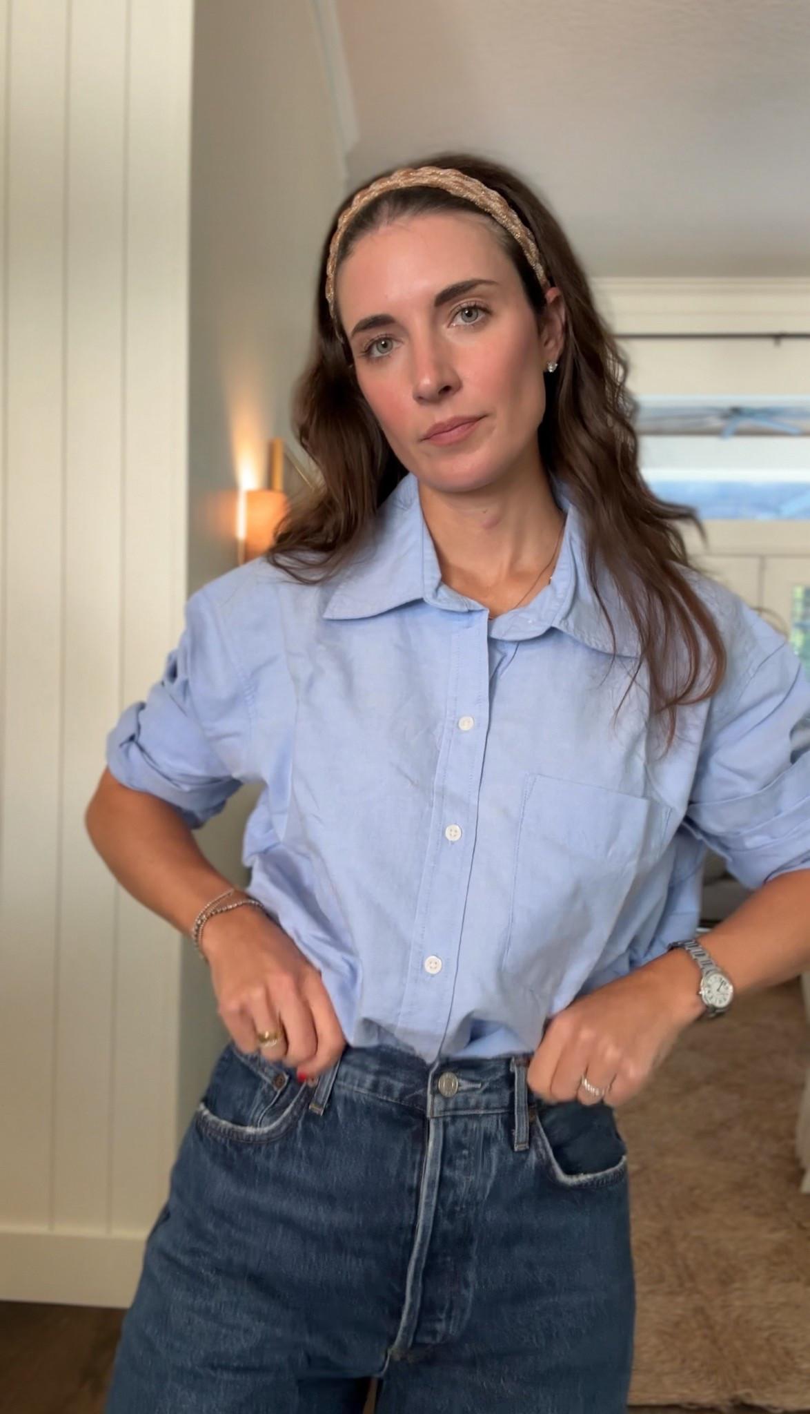 The Big Shirt in a M
The organic poplin in a S

#LTKStyleTip #LTKFindsUnder50 #LTKWorkwear