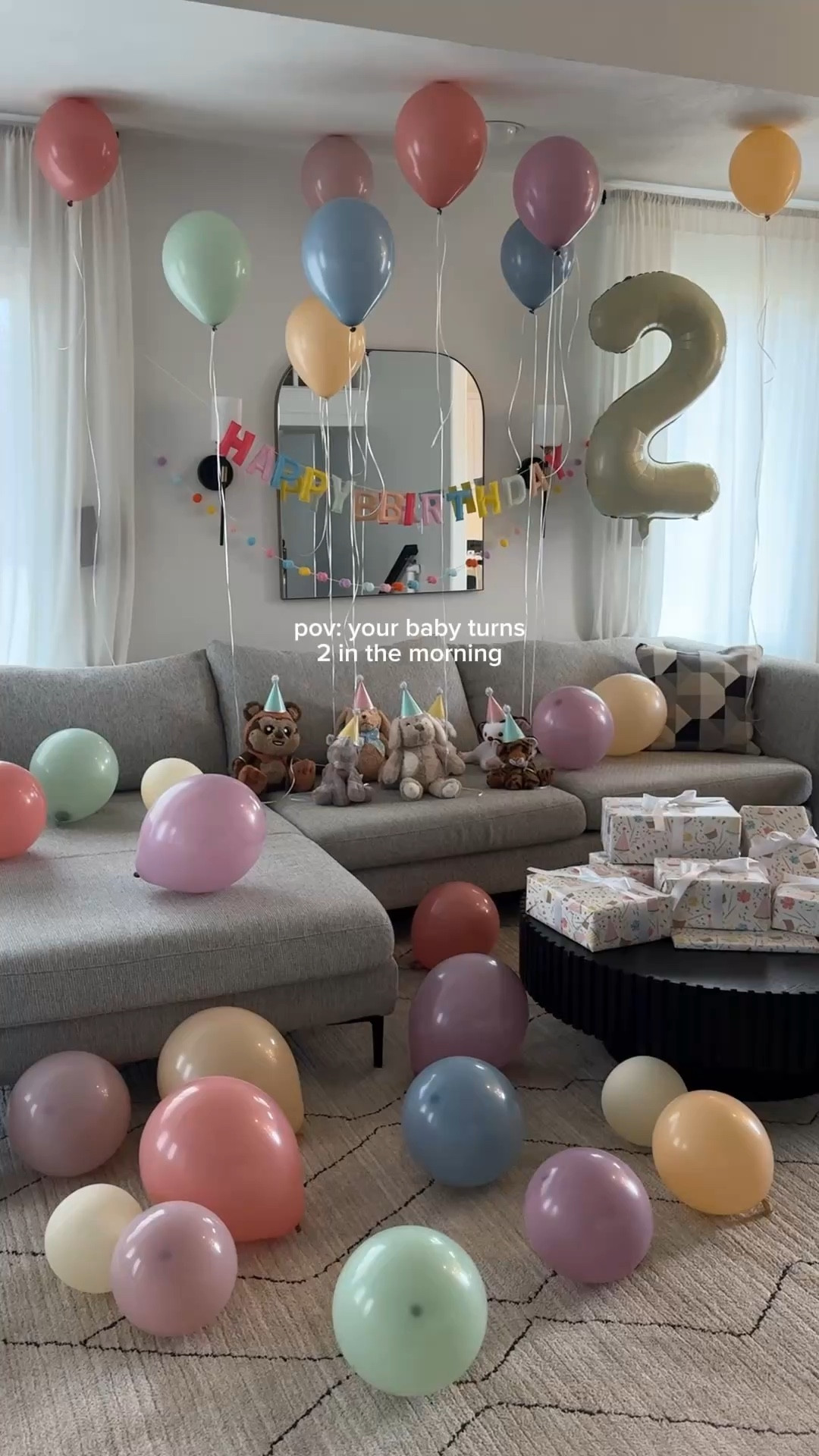 2nd birthday morning surprise 🎈

#toddlerbirthday #athomebirthday #2ndbirthdaypartydecor #birthdayballoons #toddlerbirthdaydecor #birthdaydecorations

#LTKmomlife #LTKBaby #LTKKids