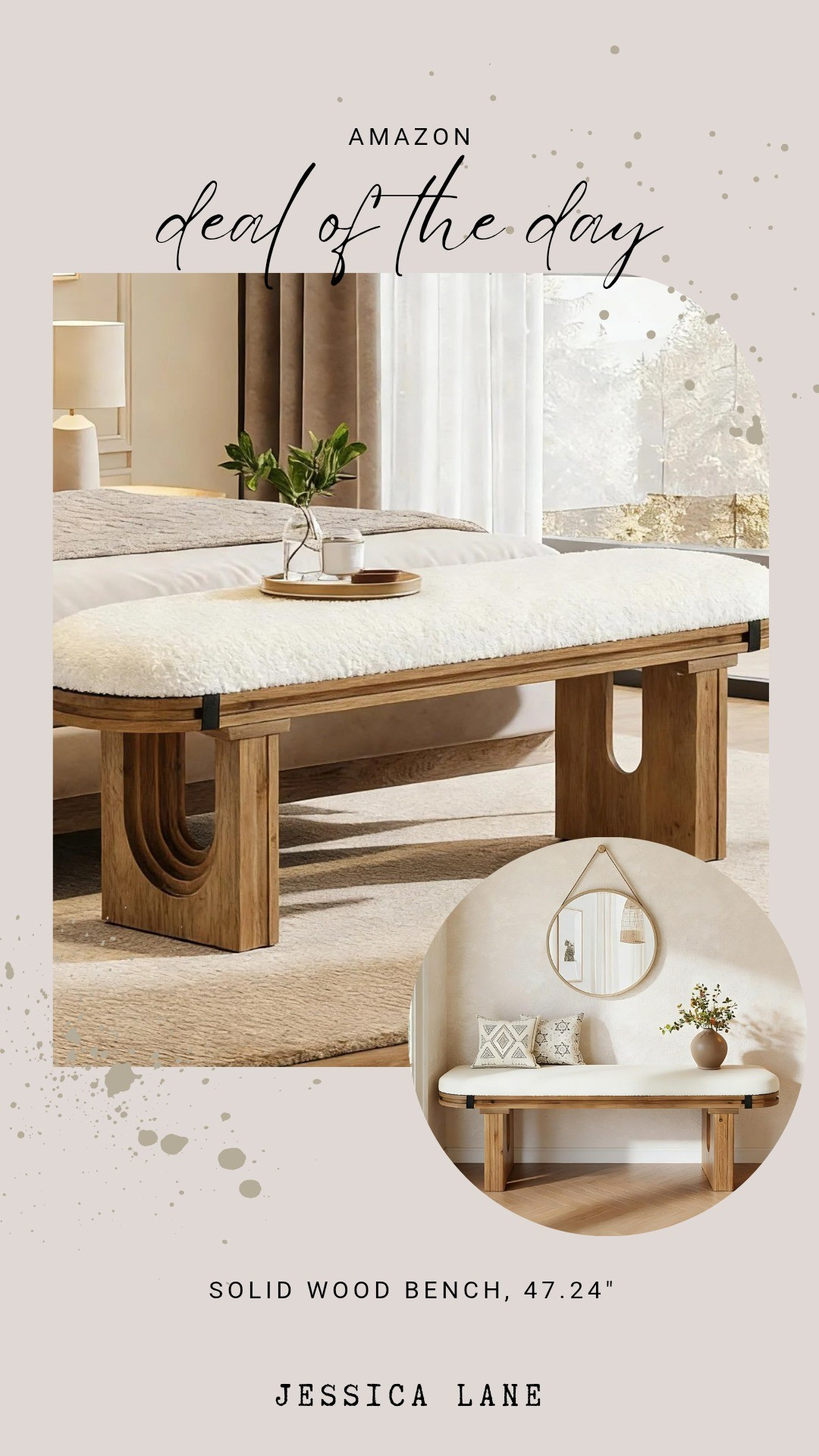 I found the most stunning solid wood bench that is perfect for the entryway or the end of the bed. The texture and wood tone combination is absolutely beautiful.#woodbench #entrywaydecor #bedroomgoals #amazonfinds

#LTKSaleAlert #LTKHome