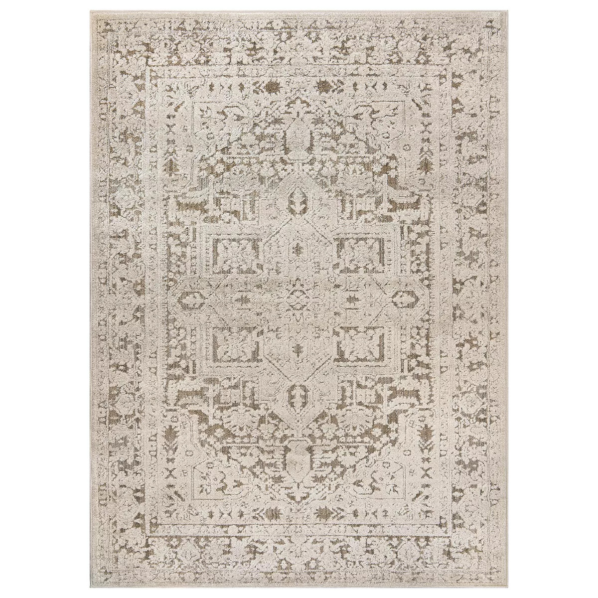 World Rug Gallery Textured High-Low Indoor Area Rug, Taupe Beige Design, Jute Backing, Living Roo... | Target