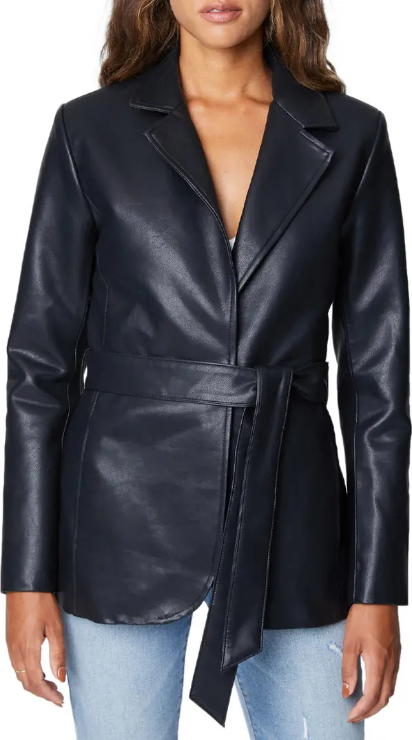 BLANKNYC Belted Faux Leather Blazer | Nordstrom | Nordstrom