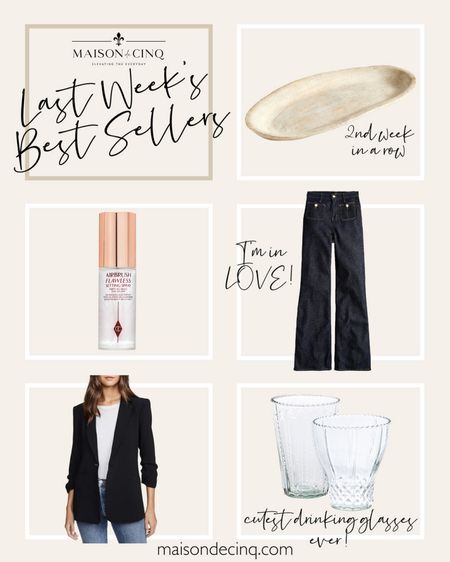 Last week’s best sellers include the cutest wide-leg jeans ever, a super flattering blazer, my fave makeup setting spray, and more!

#homedecor #winterdecor #winteroutfit #tabletop #glasses #tray 

#LTKover40 #LTKfindsunder50 #LTKhome