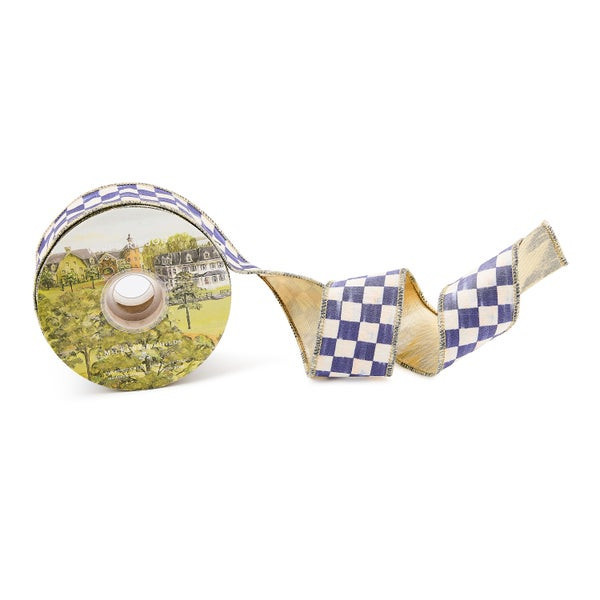 MacKenzie-Childs Violet Check 2" Ribbon | MacKenzie-Childs