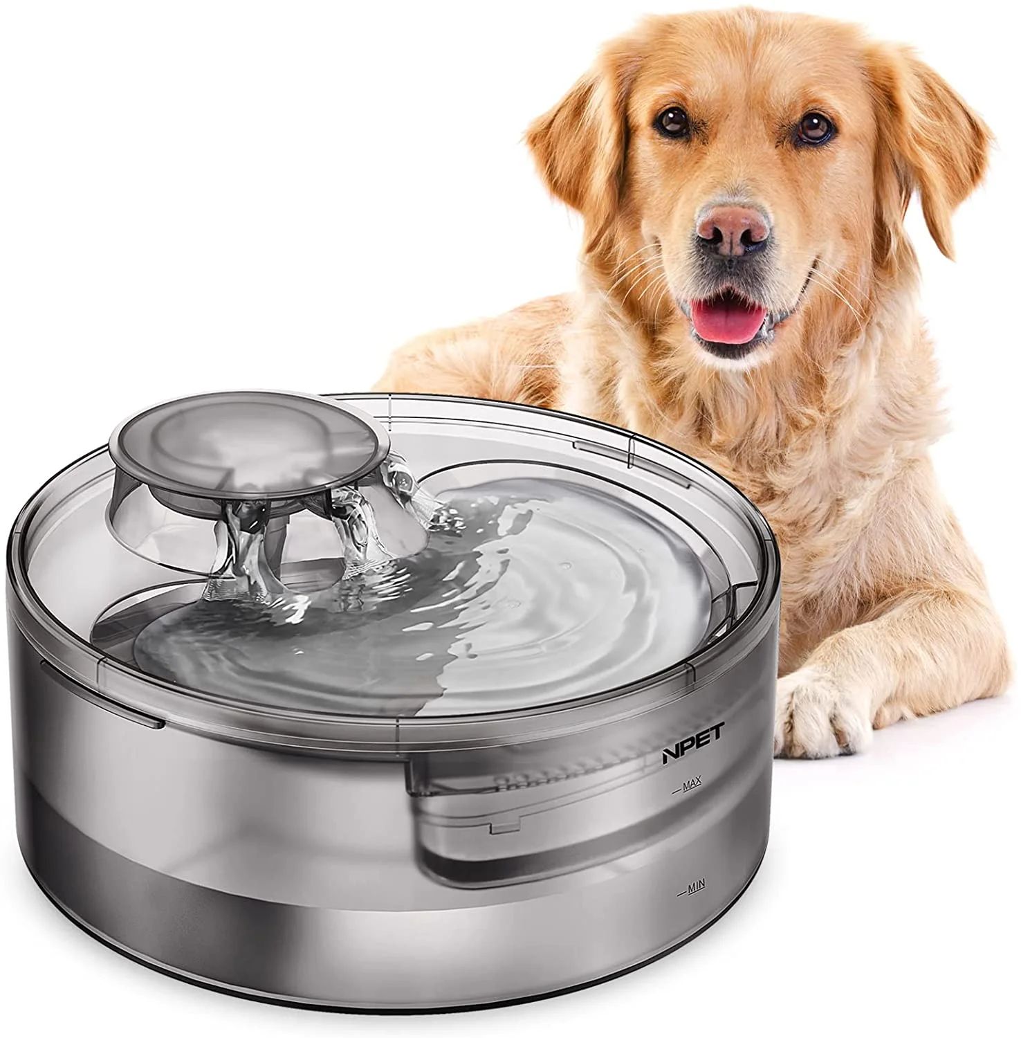 NPET DF10 Dog Water Fountain, 1.3Gallon/5L Large Automatic Pet Water Dispenser for Cat, Dogs, Mul... | Walmart (US)