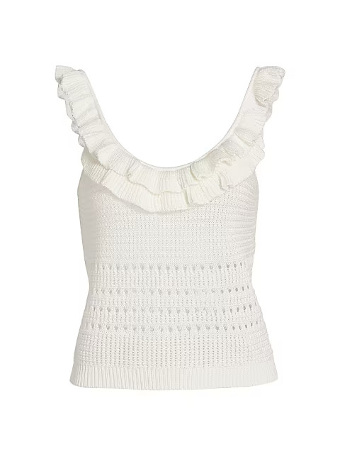 Crochet Ruffle Tank Top | Saks Fifth Avenue