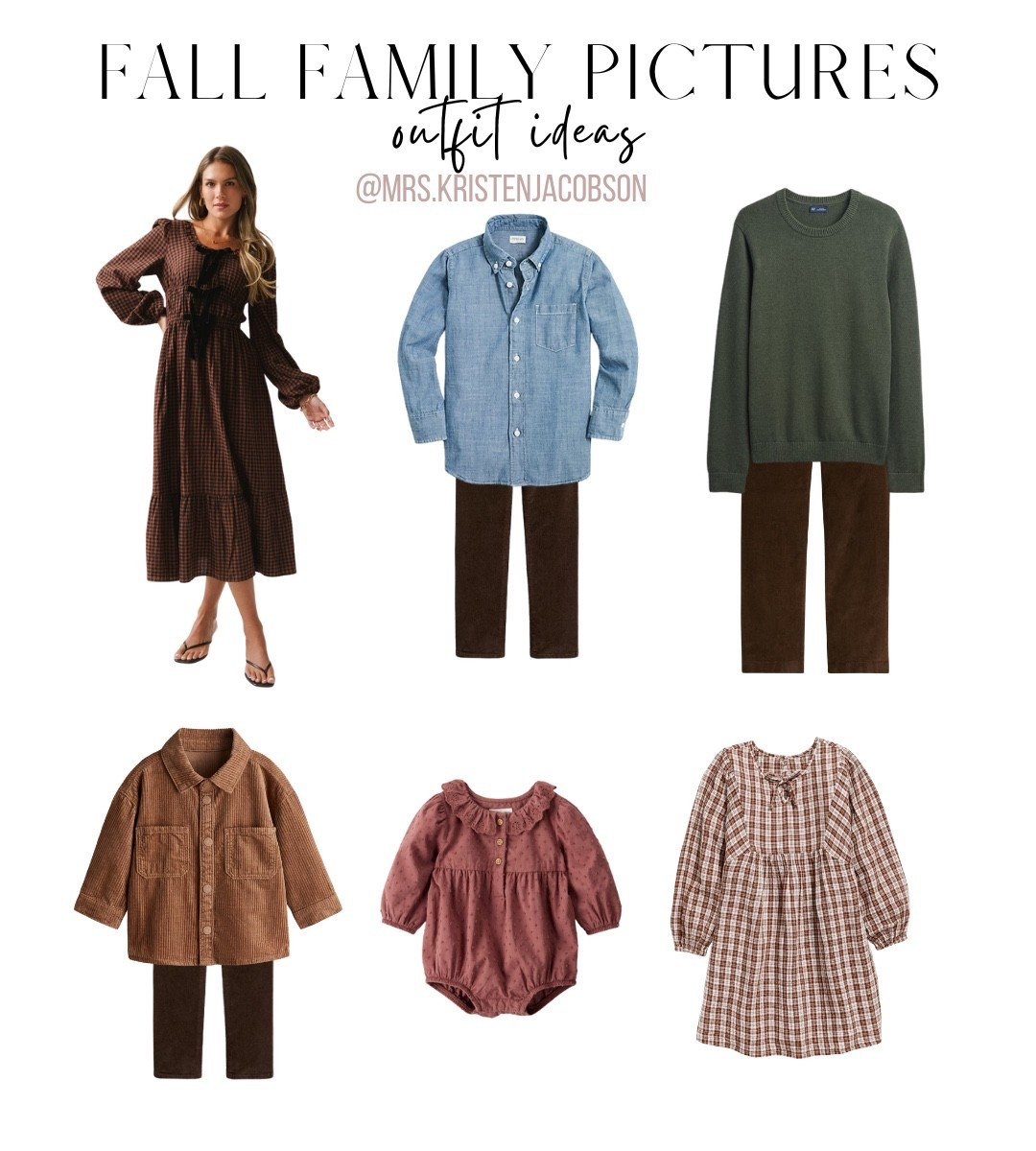 I created this fall family outfit inspo from your favorite purchases from September 🍁

Fall family outfits, fall outfit, fall family picture outfits, fall family photo outfits, fall outfits, women’s fall dress, men’s fall outfit, boy fall outfit, girl fall outfit, baby boy fall outfit, baby girl fall outfit 

#fallfamilyoutfits #fallfamilypictureoutfits #fallfamilyphotooutfits #falloutfits #familyoutfits 

#LTKMens #LTKKids #LTKFamily