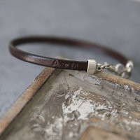 Mens Bracelet, Leather Personalized Bracelet Men, Mens Personalised Gift, Husband Gift, Men | Etsy (US)