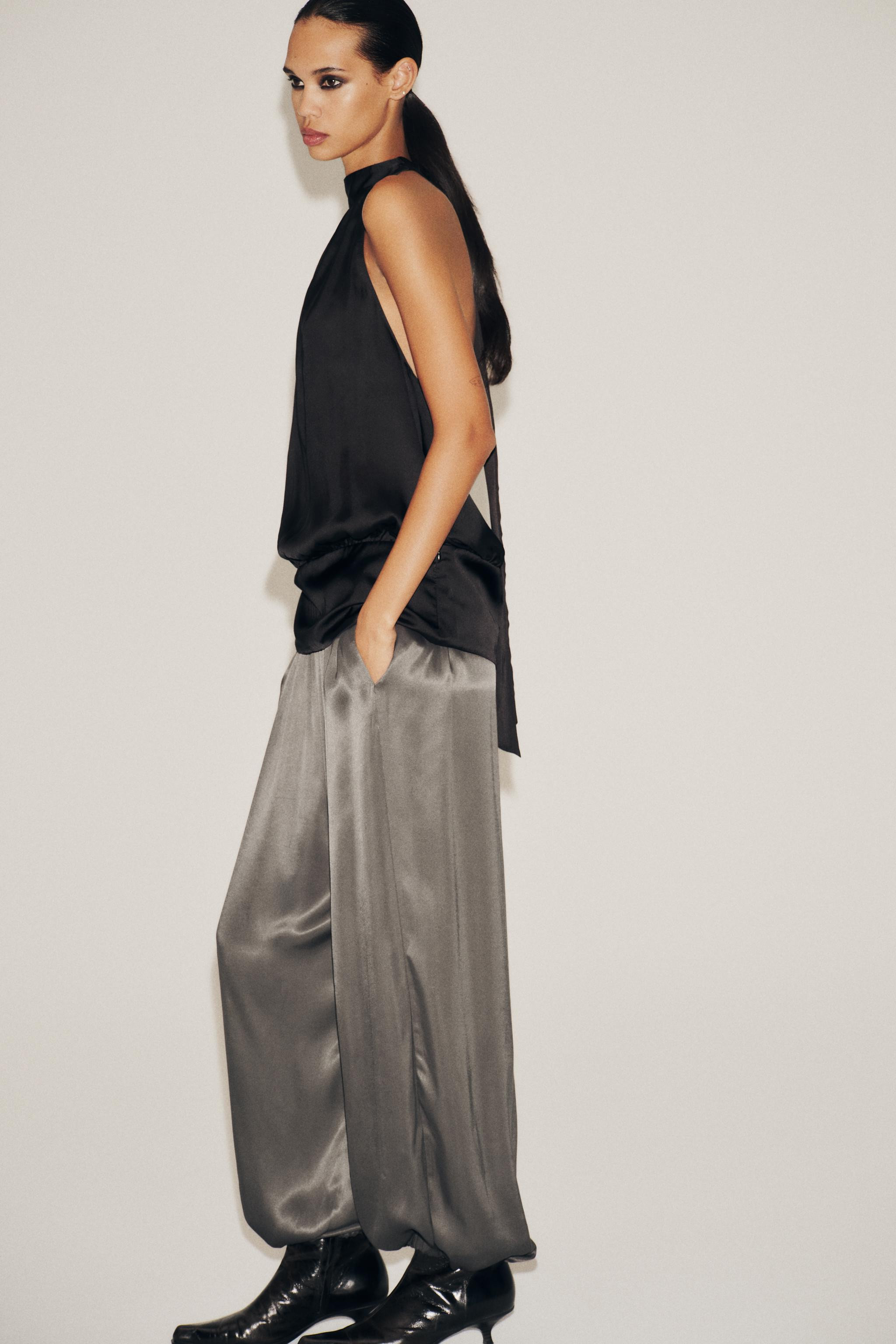 SATIN BALLOON PANTS | Zara US