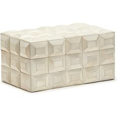 Two's Company Panels 3D Covered Box-MDF/Bone | Amazon (US)