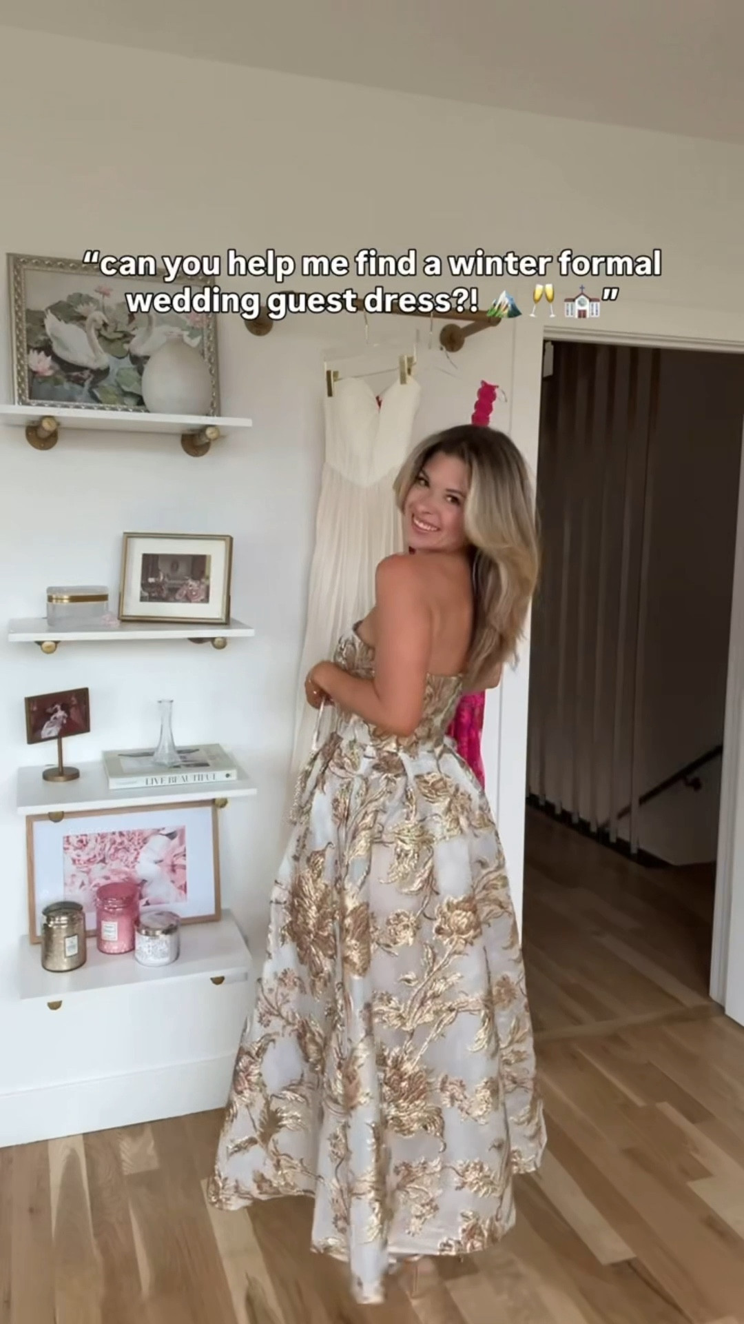 Gold brocade mini strapless wedding guest and formal event dress

Mac duggal code: emerson10
Electric picks code: emerson20

Wish I had sized down to a 0 

Wedding guest
Formal event
Winter party
Black tie
Special occasion
Gold midi

#LTKSeasonal #LTKWedding #LTKgrwm