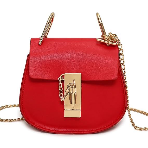 Ya Jin Mini Handbags with Gold Chain Strap Leather Shoulder Bag Cross Body Bag for Girls | Amazon (US)