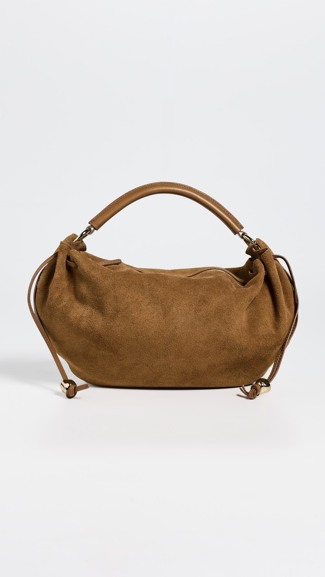 The Camren Gathered Shoulder Bag in Suede | Shopbop