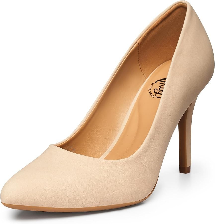 Trary Women’s High Heel Dress Pump Pointed Toe Shoe Classic Office Special Dressy Casua Wedding... | Amazon (US)