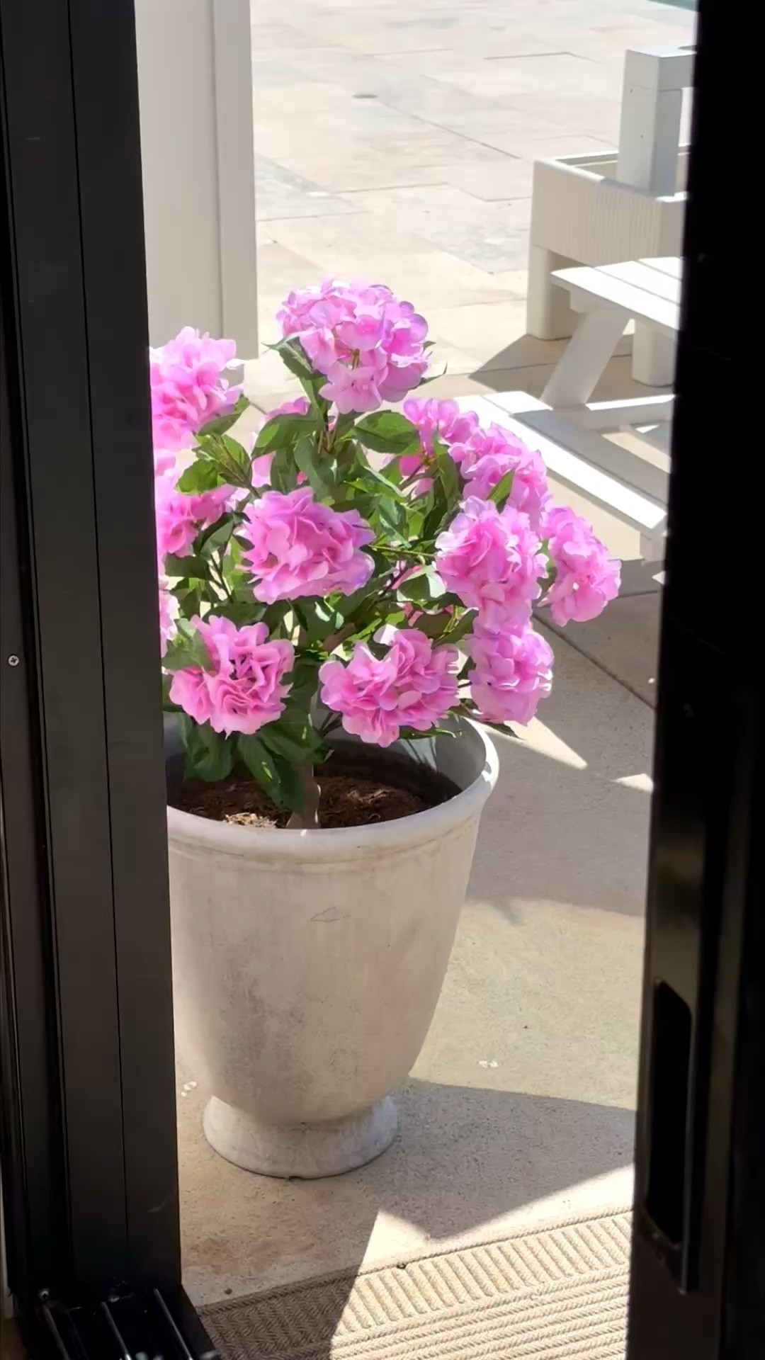 Mixing in some beautiful faux plants on our patio! These faux hydrangeas are perfection and they also come in other colors like white! Those are next on my list! 

#LTKHome #LTKdayinmylife #LTKSeasonal