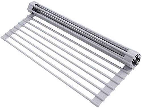 Roll Up Dish Drying Rack, Ohuhu Over The Sink Multipurpose Roll-Up Dish Racks, 17" L x 13" W Roll... | Amazon (US)
