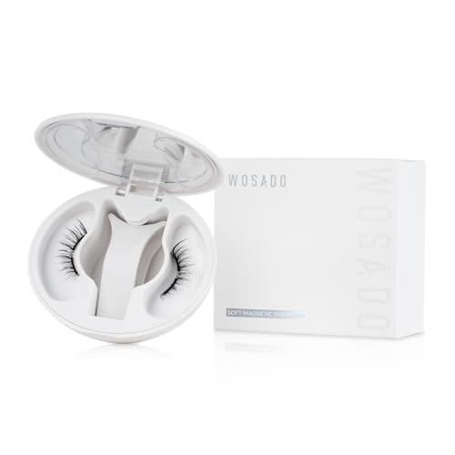 WOSADO Soft Magnetic Eyelashes [No.07 Diamond Black] 21.5mm with Applicator Kit,Reusable Glue-free Wispy Magnetic Lashes, Cruelty-free False Lashes, Waterproof, Lightweight, Suit for Heavy Makeup | Amazon (US)