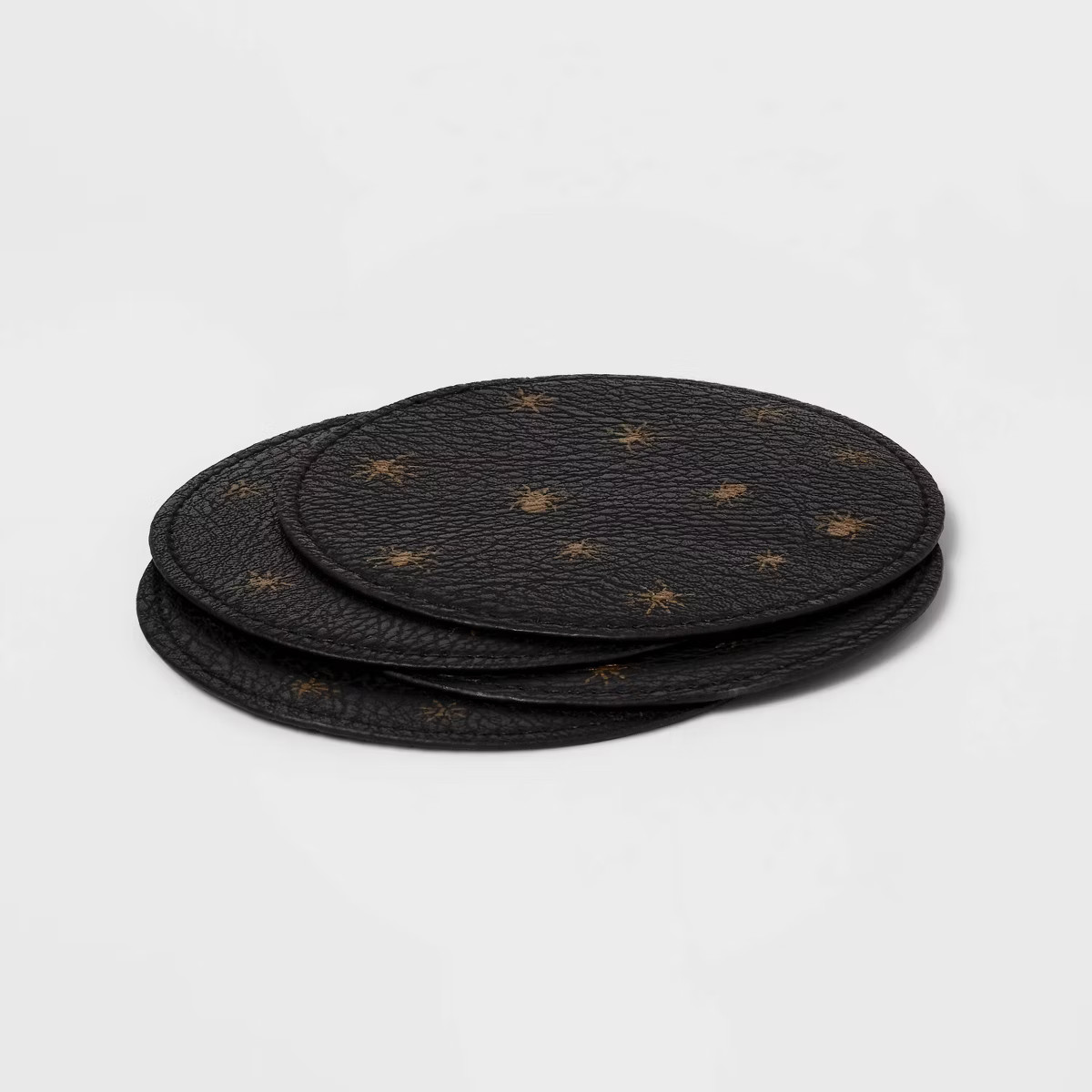4pk Coasters 'Faux Leather Spiders' - Threshold™ | Target