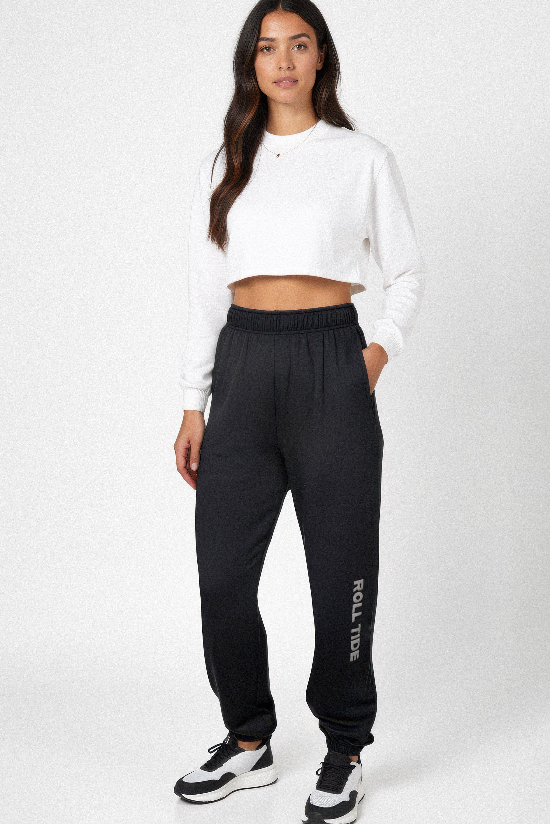 Roll Tide Softest Fleece Jogger in Black | Yea Alabama