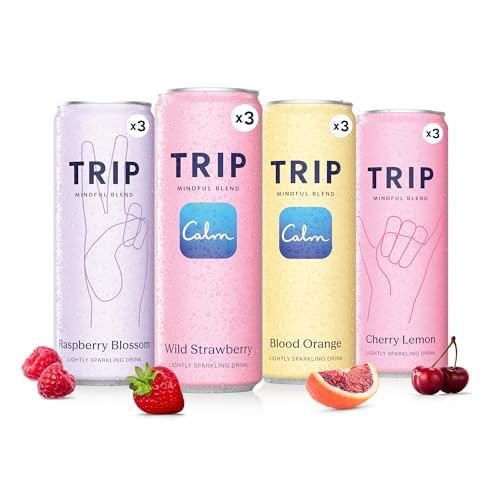 TRIP Calm Drink, Non-Alcoholic Adaptogen Mocktail Citrus Berry Variety 12pk | Amazon (US)
