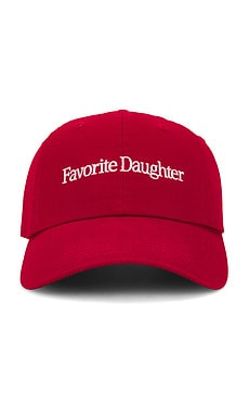 Favorite Daughter Classic Logo Baseball Hat in Red & White from Revolve.com | Revolve Clothing (Global)