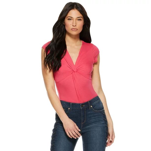 Sofia Jeans by Sofia Vergara Women’s Twist Front Bodysuit - Walmart.com | Walmart (US)