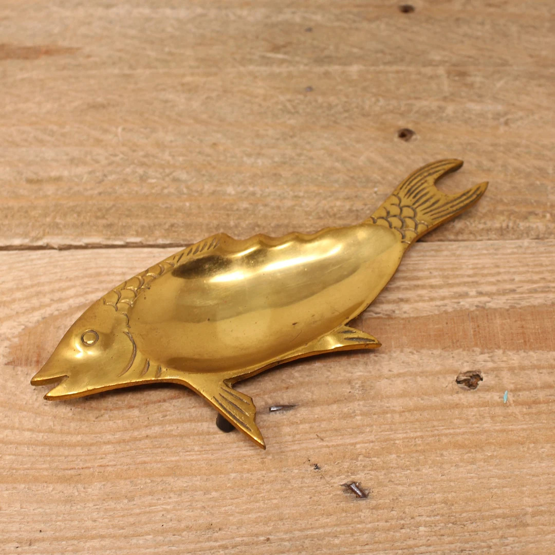 Vintage Brass Fish Ashtray / Brass Trinket Dish - Etsy Canada | Etsy (US)