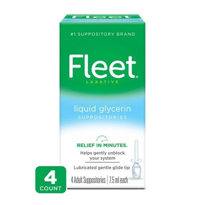 Fleet Laxative Liquid Glycerin Suppository for Adult Constipation - 4ct | Target