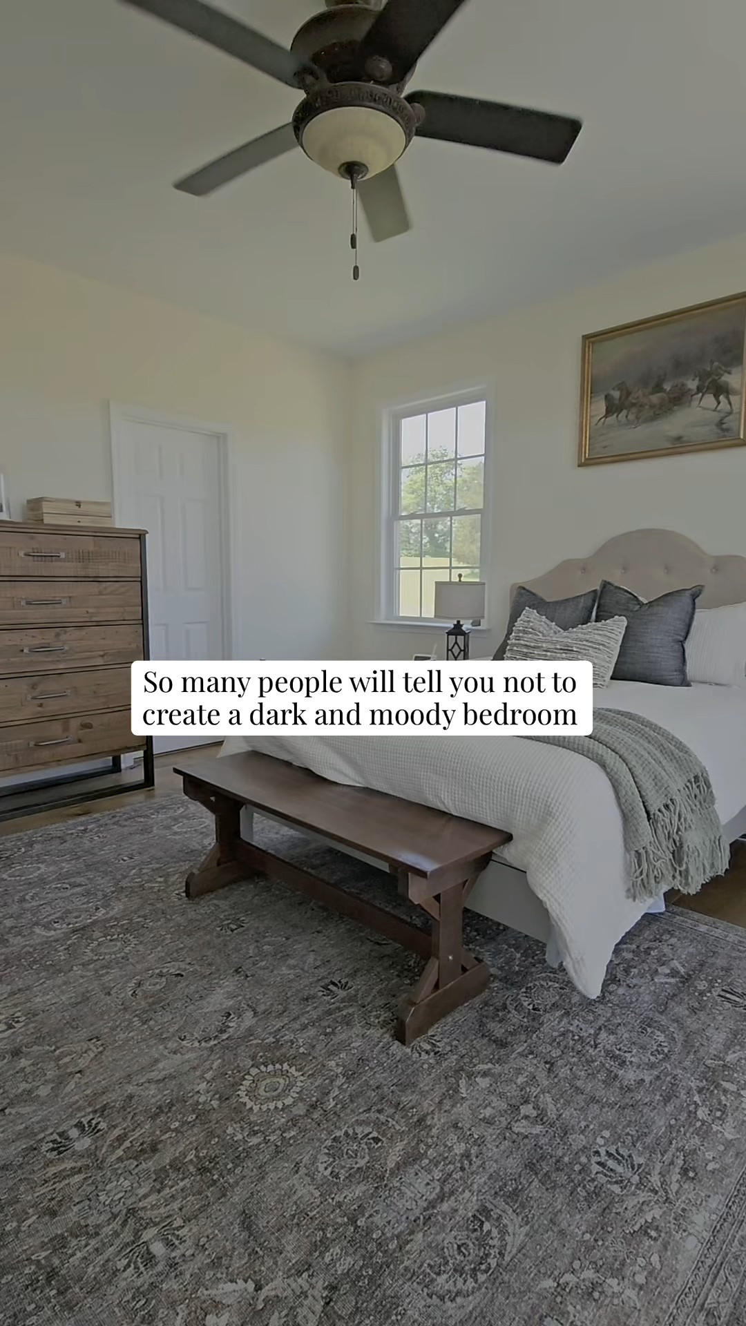 Moody bedroom inspo! Shop by clicking the thumbnails! Bedroom, bedroom furniture, moody bedroom, dark bedroom, headboard, bedroom storage bench, bench, bedroom rug, bedroom decor, velvet curtains 

#LTKHome #LTKmomlife #LTKSaleAlert