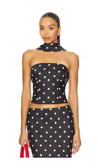 Blaine Top in Black Polka | Revolve Clothing (Global)
